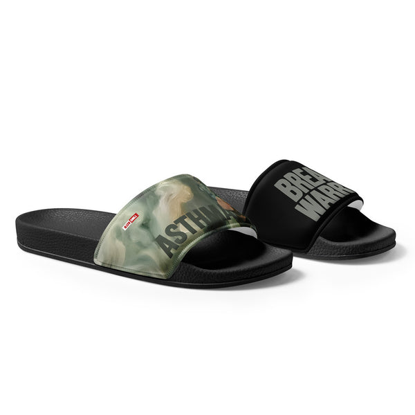 ILLTOCHILL Asthma Support Men's Slides – Flat Right Front (Asthma Support Men's Slides)