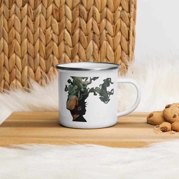 ILLTOCHILL Asthma awareness and support gift Enamel Mug – Lifestyle 4 Right