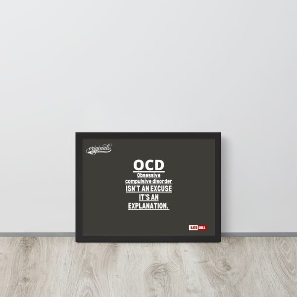 OCD Framed photo paper poster