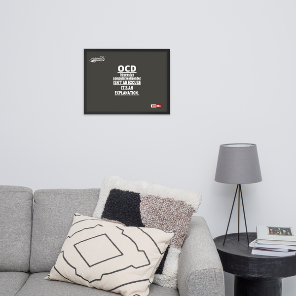 OCD Framed photo paper poster