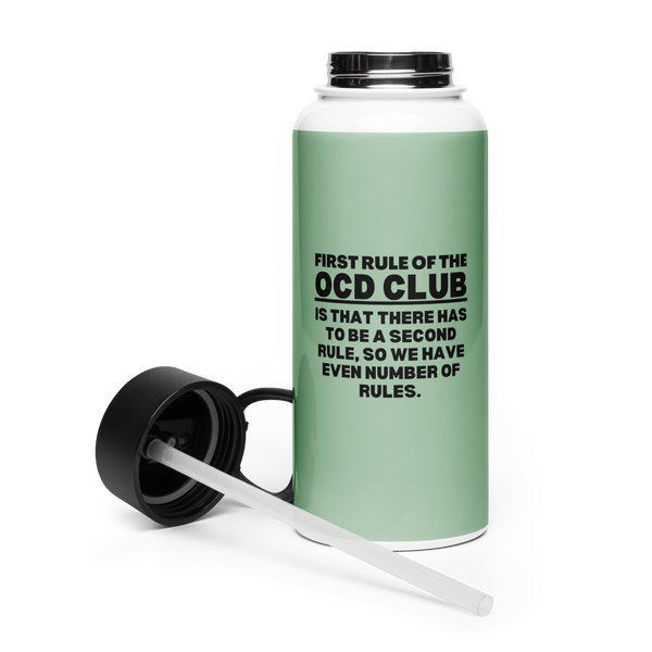 OCD Stainless steel water bottle with a straw lid