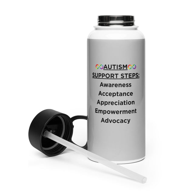 Autistic Advocate Stainless Steel Water Bottle With A Straw Lid | ILLTOCHILL