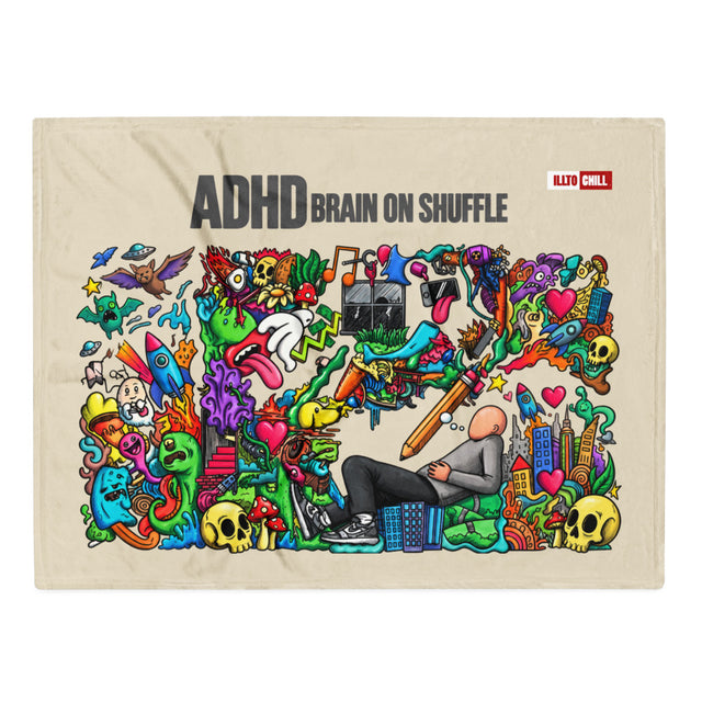 Soft Reset ADHD Awareness Throw Blanket – Rest | ILLTOCHILL