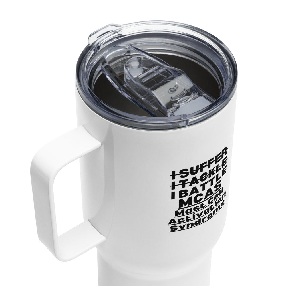 ILLTOCHILL Mast cell activation syndrome I Battle MCAS awareness gift Travel mug with a handle.