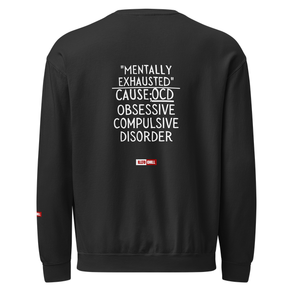 OCD Unisex garment-dyed fleece crewneck sweatshirt