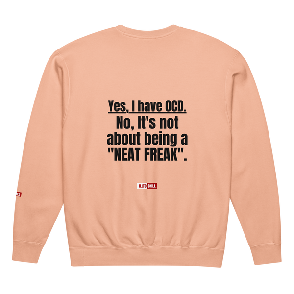 OCD Unisex garment-dyed fleece crewneck sweatshirt