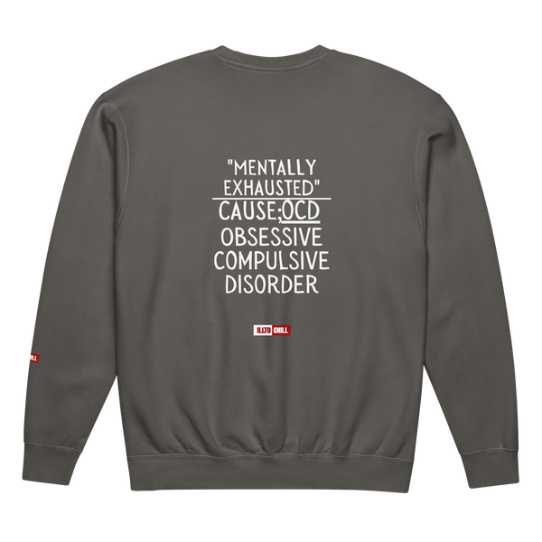 OCD Unisex garment-dyed fleece crewneck sweatshirt