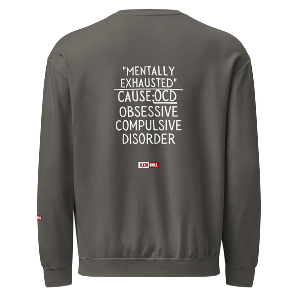 OCD Unisex garment-dyed fleece crewneck sweatshirt