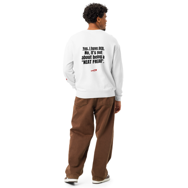OCD Unisex garment-dyed fleece crewneck sweatshirt