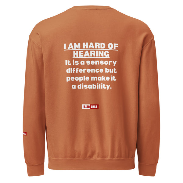 hard-of-hearing-support-unisex-garment-dyed-fleece-crewneck-sweatshirt