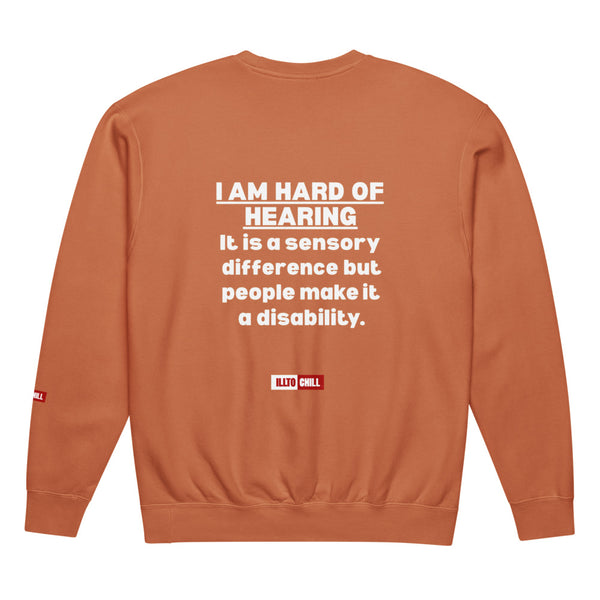hard-of-hearing-support-unisex-garment-dyed-fleece-crewneck-sweatshirt