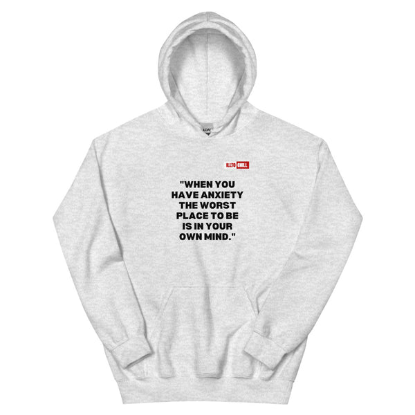 Ash Hoodie Front 1 - ILLTOCHILL Anxiety awareness and anxiety education gift Unisex Hoodie