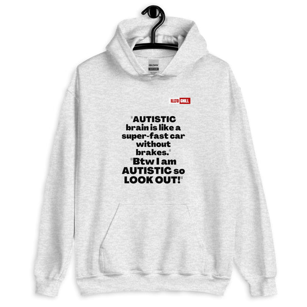 Ash Hoodie Front 2 - ILLTOCHILL Autism awareness 'How the Autistic brain works' autism acceptance gift Unisex Hoodie