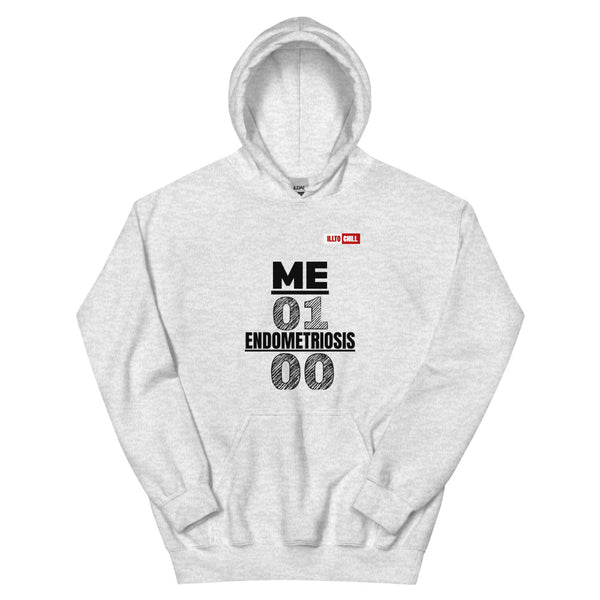 Ash Hoodie Front 1 - ILLTOCHILL Endometriosis warrior 'Me vs Endo' Endometriosis awareness gift Unisex Hoodie.