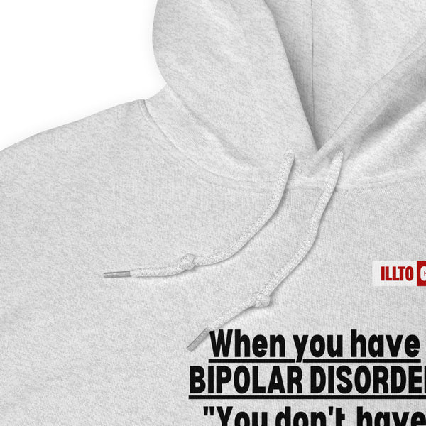 Ash Hoodie Detail 1 - ILLTOCHILL Bipolar disorder 'Mood Bungee Jumping' funny bipolar gift Unisex Hoodie