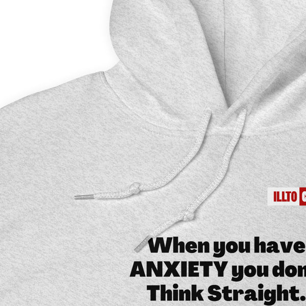 Ash Hoodie Detail 1 - ILLTOCHILL 'Anxiety though pattern' funny anxiety awareness gift Unisex Hoodie
