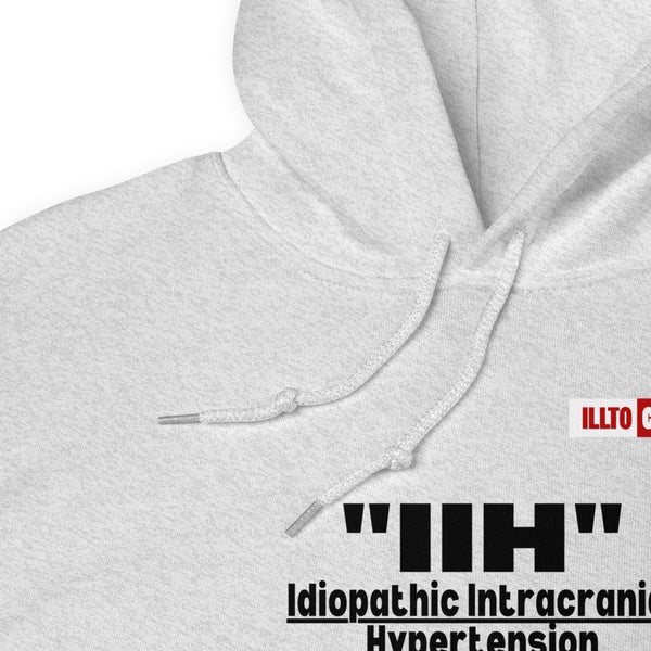 Ash Hoodie Detail 1 - ILLTOCHILL Idiopathic intracranial hypertension 'Last thing you think about' IIH awareness gift Unisex Hoodie.