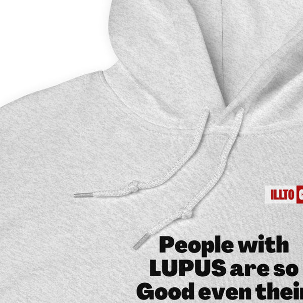 Ash Hoodie Detail 1 - ILLTOCHILL Lupus awareness 'Immune system cannot have enought' funny lupus gift Unisex Hoodie.