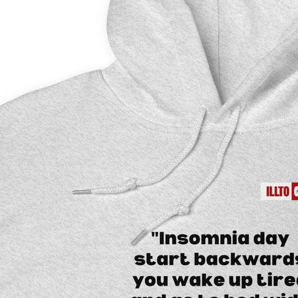 Ash Hoodie Detail 1 - ILLTOCHILL Isomnia awareness funny insomnia sleep schedule gift Unisex Hoodie.