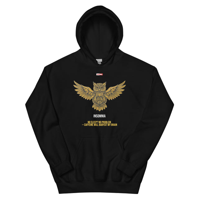 Powered by Insomnia Hoodie – ILLTOCHILL cozy sarcasm