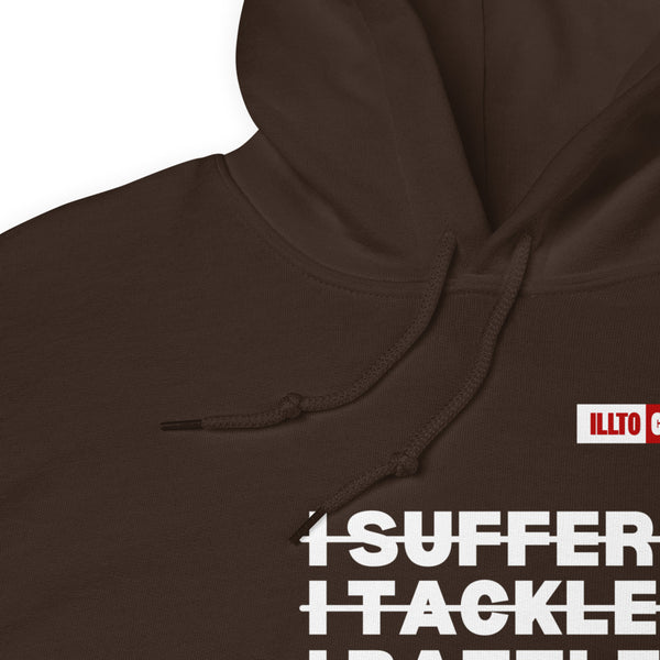 Dark Chocolate Hoodie Detail 1 - ILLLTOCHILL Postural orthostatic tachycardia syndrome warrior gift, POTS awareness gift Unisex Hoodie