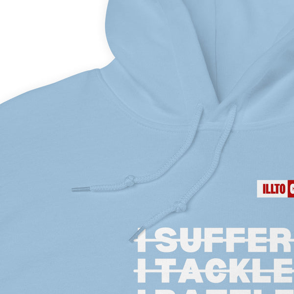 Light Blue Hoodie Detail 1 - ILLLTOCHILL Postural orthostatic tachycardia syndrome warrior gift, POTS awareness gift Unisex Hoodie