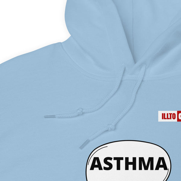 Light Blue Hoodie Detail 1 - ILLTOCHILL Asthma awareness 'It is a suffocating idea' asthma sarcastic gift Unisex Hoodie
