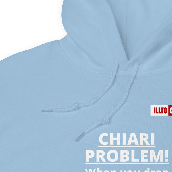 Light Blue Hoodie Detail 1 - ILLTOCHILL CHIARI malformation problem awareness educational CM gift Unisex Hoodie.
