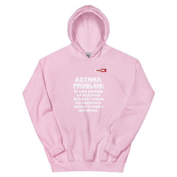 Light Pink Hoodie Front 1 - ILLTOCHILL Asthma awareness' Asthma problem' funny gift Unisex Hoodie