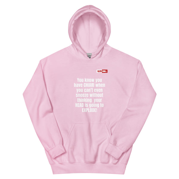Light Pink Hoodie Front 1 - ILLTOCHILL CM Chiari Malformation struggles quote gift Unisex Hoodie.