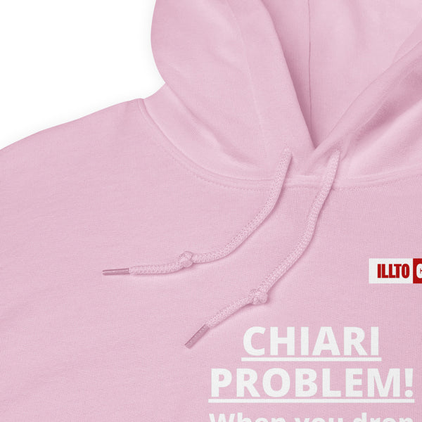 Light Pink Hoodie Detail 1 - ILLTOCHILL CHIARI malformation problem awareness educational CM gift Unisex Hoodie.