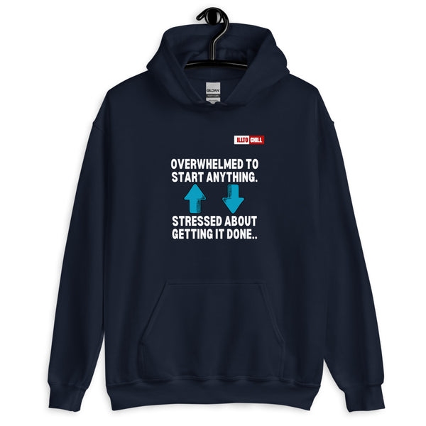 Navy Hoodie Front 2 - ILLTOCHILL Attention deficit hyperactivity disorder awareness 'ADHD funny loop' gift Unisex Hoodie