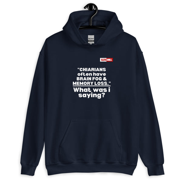 Navy Hoodie Front 2 - ILLTOCHILL CM Chiari Malformation Awareness, Chiarian funny Gift Unisex Hoodie.