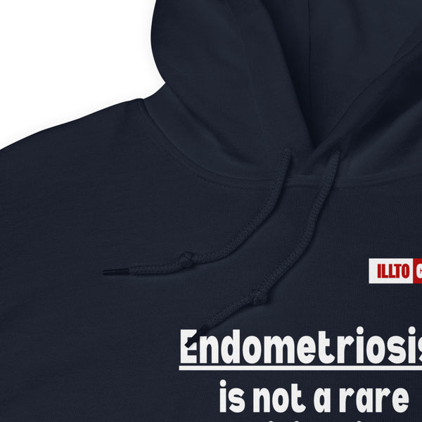 Navy Hoodie Detail 1 - ILLTOCHILL Endometriosis awareness educational quote endo gift Unisex Hoodie.