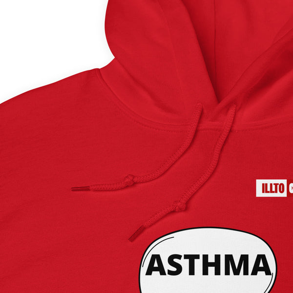Red Hoodie Detail 1 - ILLTOCHILL Asthma awareness 'It is a suffocating idea' asthma sarcastic gift Unisex Hoodie