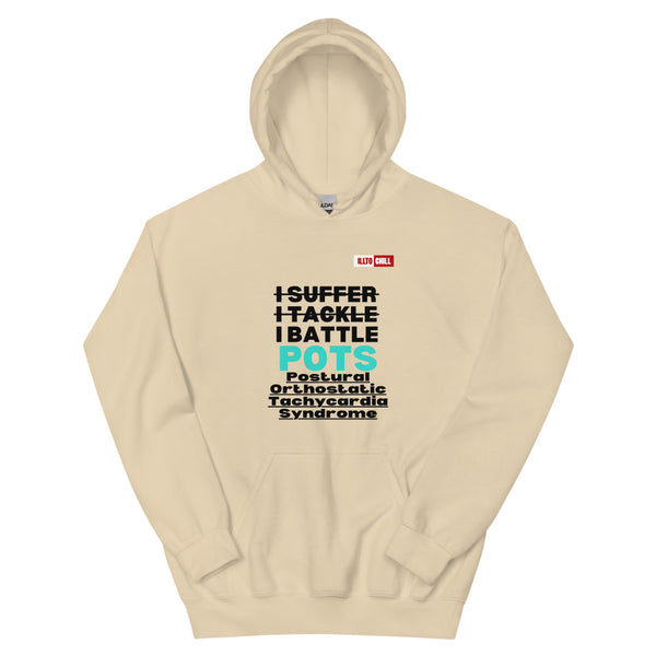 Sand Hoodie Front 1 - ILLLTOCHILL Postural orthostatic tachycardia syndrome warrior gift, POTS awareness gift Unisex Hoodie