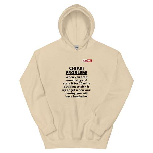 Sand Hoodie Front 1 - ILLTOCHILL CHIARI malformation problem awareness educational CM gift Unisex Hoodie.