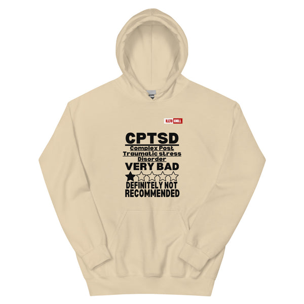 Sand Hoodie Front 1 - ILLTOCHILL CPTSD Review, Complex post traumatic stress disorder sarcastic gift Unisex Hoodie.