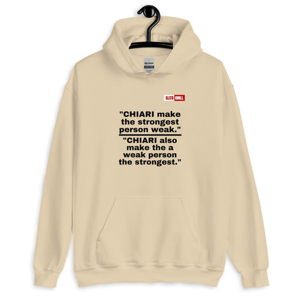 Sand Hoodie Front 2 - ILLTOCHILL CM Chiari Malformation Awareness, 'Chiari makes the weakest peron strongest' Gift Unisex Hoodie.