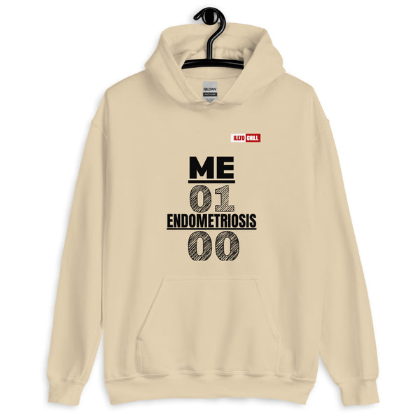 Sand Hoodie Front 2 - ILLTOCHILL Endometriosis warrior 'Me vs Endo' Endometriosis awareness gift Unisex Hoodie.