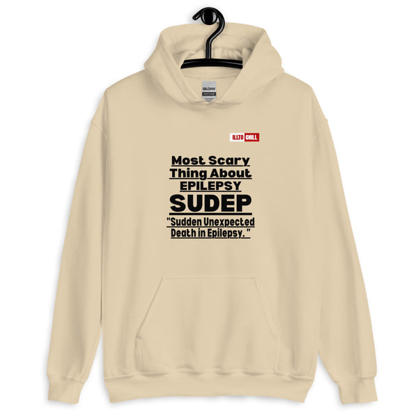 Sand Hoodie Front 2 - ILLTOCHILL Epilepsy awareness 'Most sacred thing SUDEP' epileptic seizures gift Unisex Hoodie.
