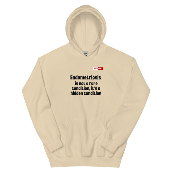 Sand Hoodie Front 1 - ILLTOCHILL Endometriosis awareness educational quote endo gift Unisex Hoodie.