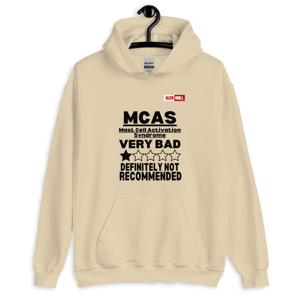 Sand Hoodie Front 2 - ILLTOCHILL Mast cell activation syndrome awareness 'MCAS Review' funny gift Unisex Hoodie.