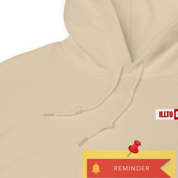 Sand Hoodie Detail 1 - ILLTOCHILL Asthma Reminder quote, Asthma awareness Gift Unisex Hoodie