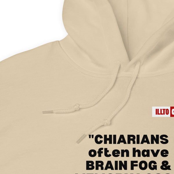 Sand Hoodie Detail 1 - ILLTOCHILL CM Chiari Malformation Awareness, Chiarian funny Gift Unisex Hoodie.