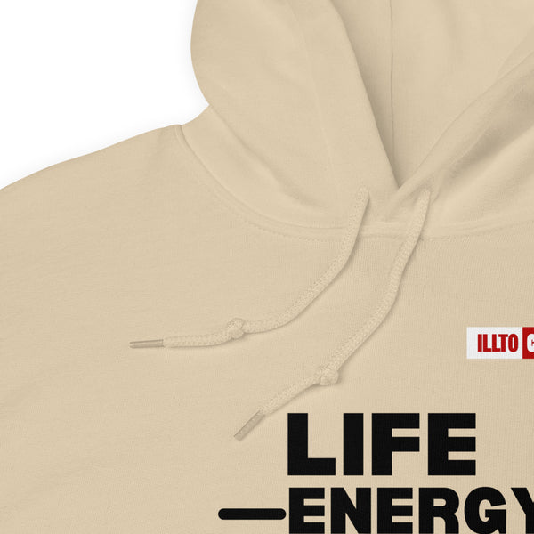 Sand Hoodie Detail 1 - ILLTOCHILL Fibromyalgia awareness 'Life - Energy = Fibromyalgia' funny fibro gift Unisex Hoodie.