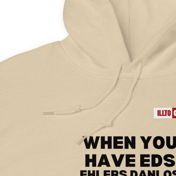 Sand Hoodie Detail 1 - ILLTOCHILL Ehlers-Danlos syndrome awareness 'It isn't just pain' eds educational gift Unisex Hoodie.