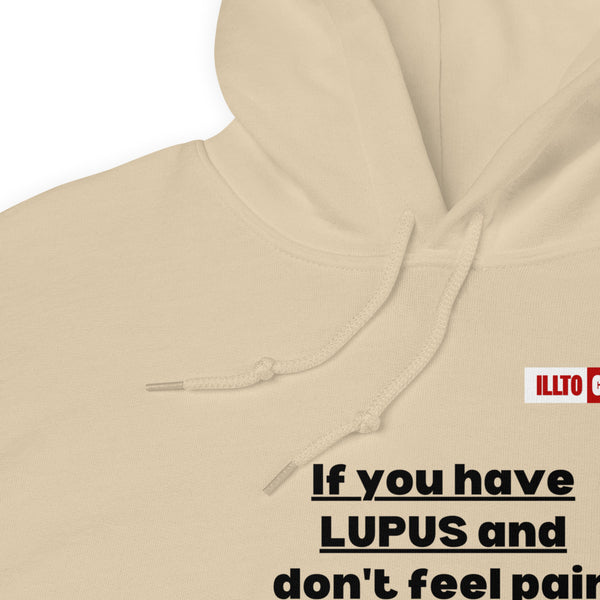 Sand Hoodie Detail 1 - ILLTOCHILL Lupus Pain awareness sarcastic lupus gift for autoimmune disease Unisex Hoodie.