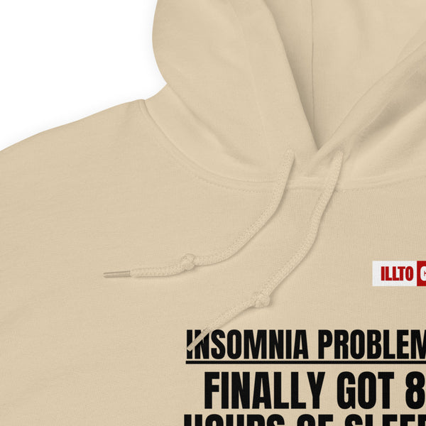 Sand Hoodie Detail 1 - ILLTOCHILL Insomnia Support '8 Hours Sleep' funny gift Unisex Hoodie.