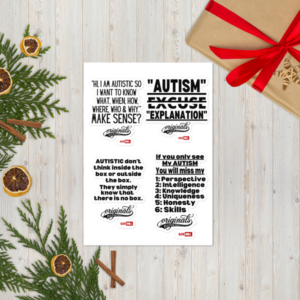Unmasking Autistic Sticker Sheet — Identity Not Defect | ILLTOCHILL